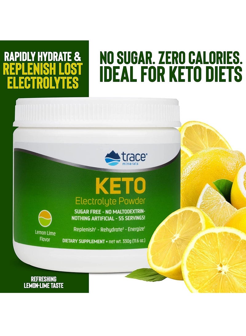 Trace Minerals Keto Electrolyte Powder Lemon Lime - Image 2