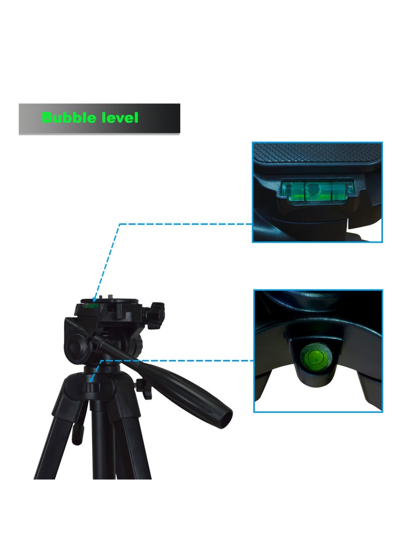 Coopic T700 Light weight Portable Aluminum Camera Tripod Maximum Height 170cm Compatible with Canon Nikon Sony DSLR Camera with Carrying Bag  - Image 5