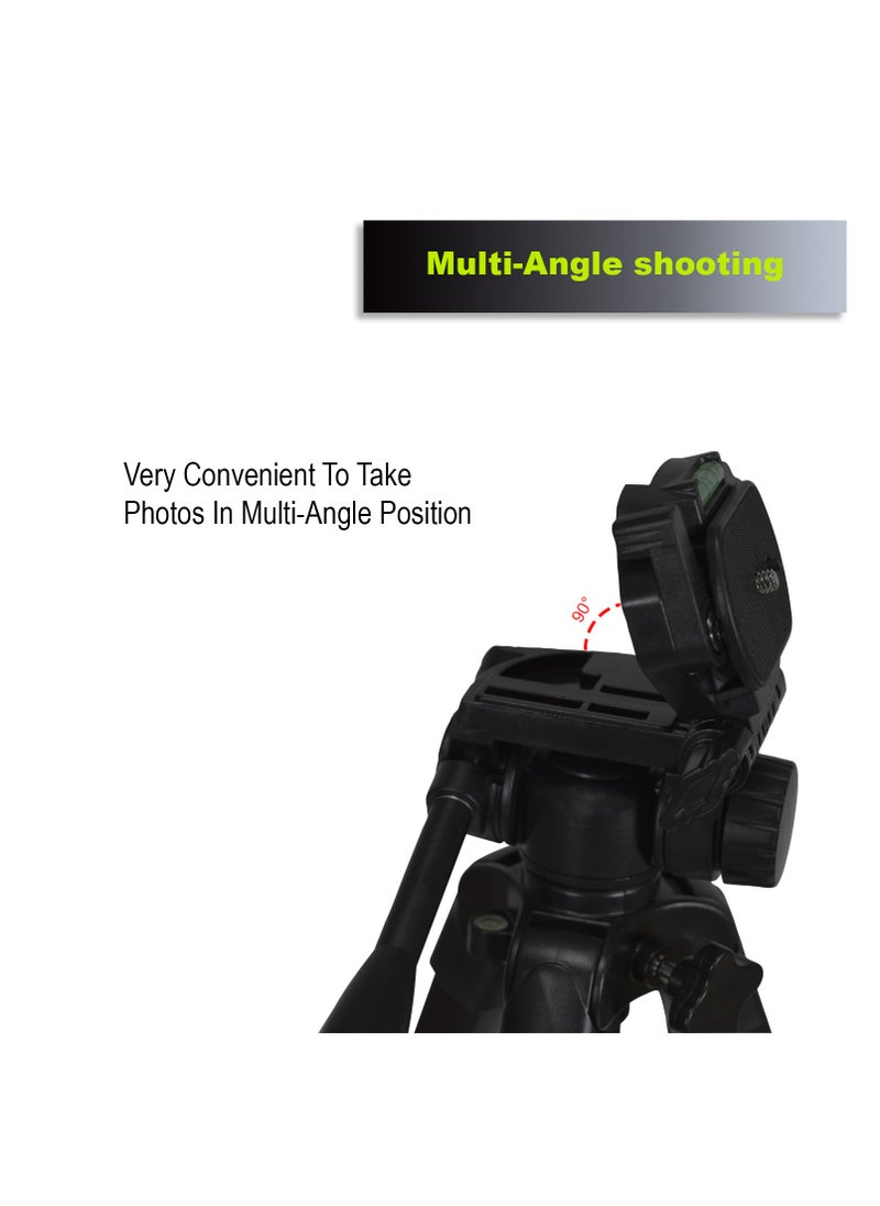 Coopic T700 Light weight Portable Aluminum Camera Tripod Maximum Height 170cm Compatible with Canon Nikon Sony DSLR Camera with Carrying Bag  - Image 4