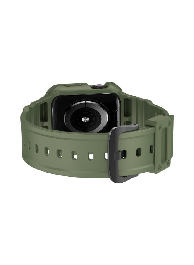 Apple Watch 8 Series Strap and Strap, Male and Female Straps 42/44/45mm, Compatible with 3-7 Series, Durable Case and Strap, iWatch Strap ( Green+Black Buckle) - Image 5
