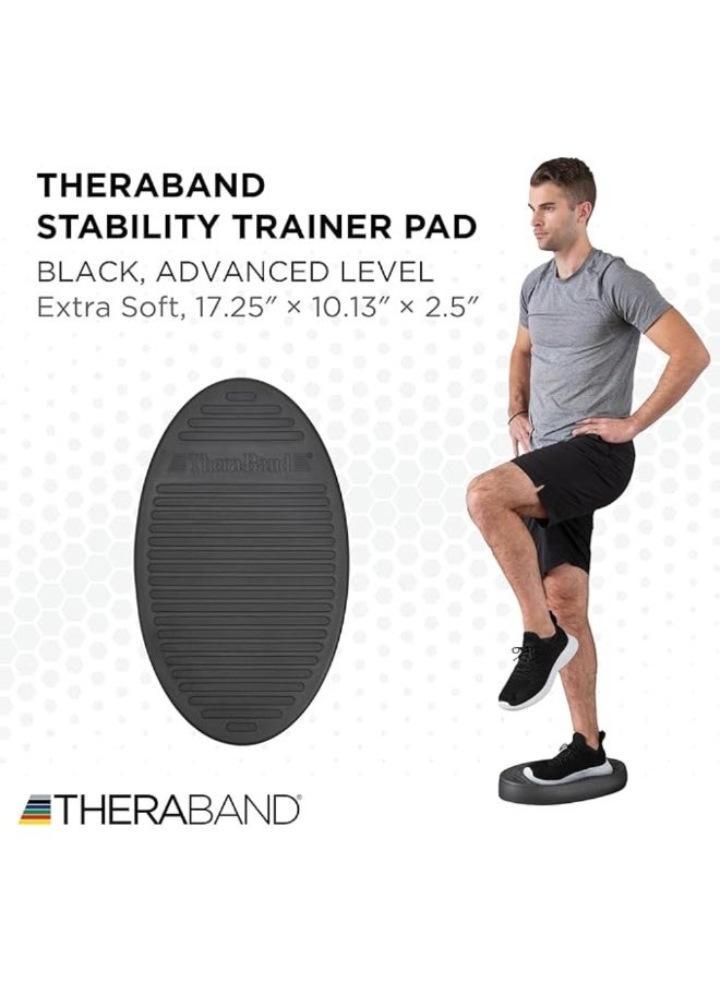 TheraBand Balance Trainer – Black (Advanced/Extra Soft) – Inflatable Stability Pad for Core Strength, Ankle Rehab & Balance Training – Level 4 Progression - Image 5