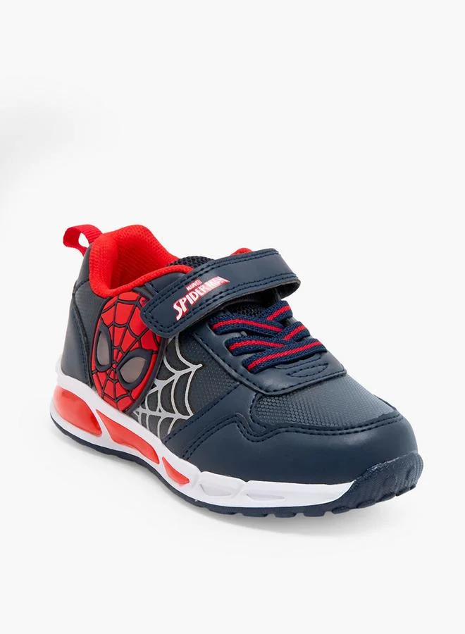 مارفل Boys Spider-Man Print Light-Up Ankle School Sneakers