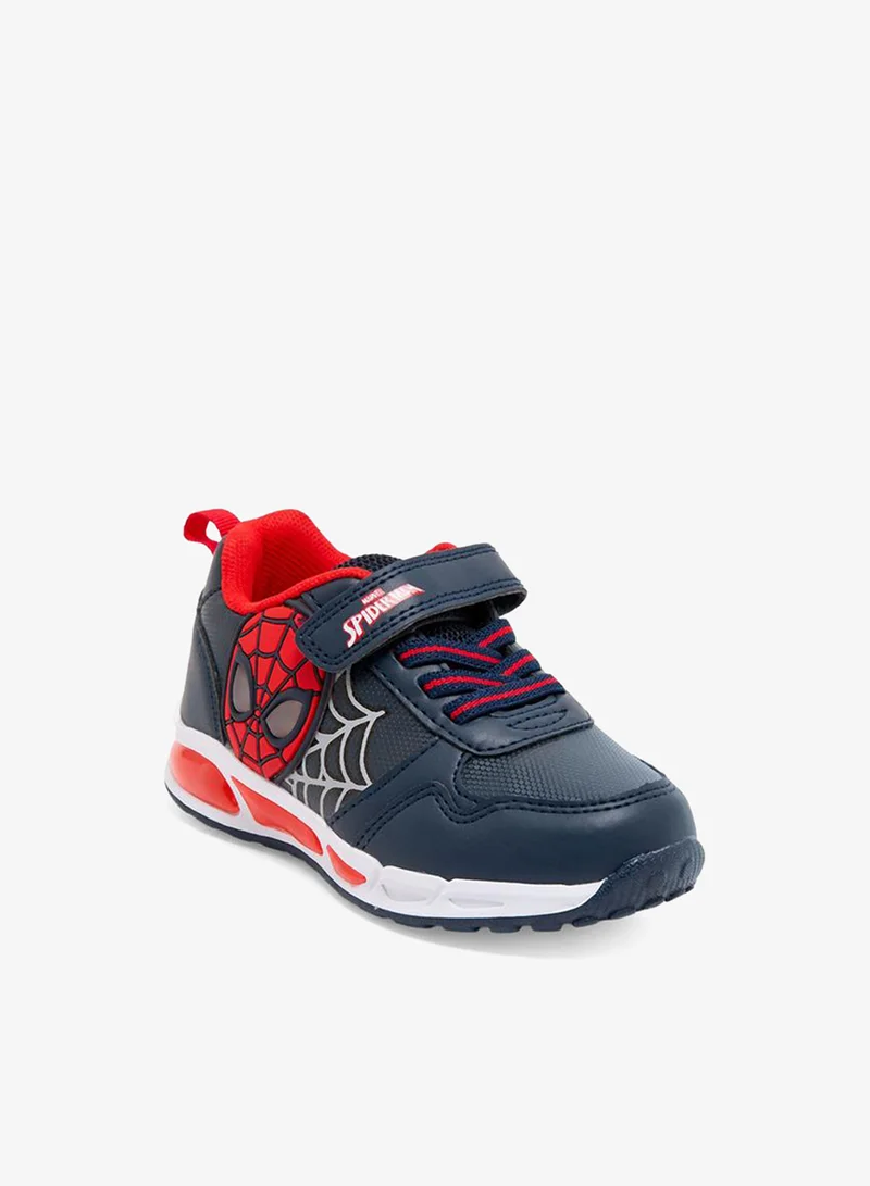 Marvel Boys Spider-Man Print Light-Up Ankle School Sneakers