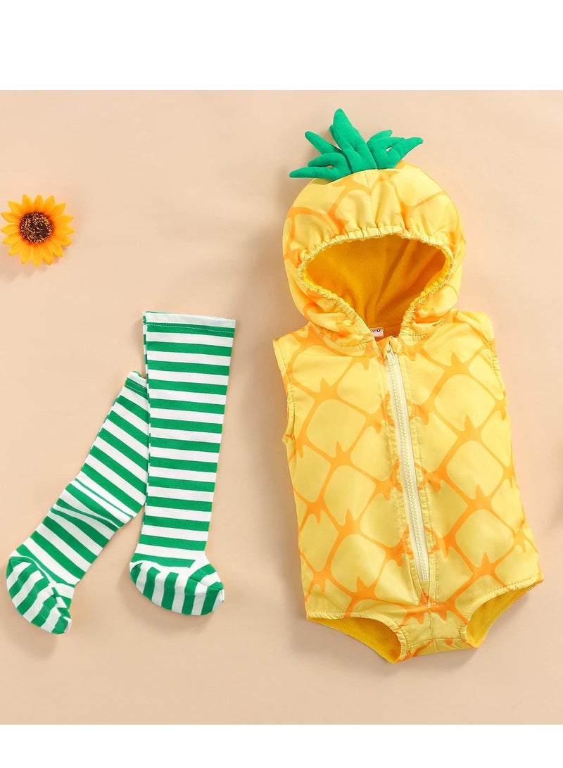 SOLARAE Baby Costume Animal For Kids Infant Toddler Onesie Fruit Romper Jumpsuit Hooded Birthday Party Cartoon Clothes Dress Up Outfit - Image 2