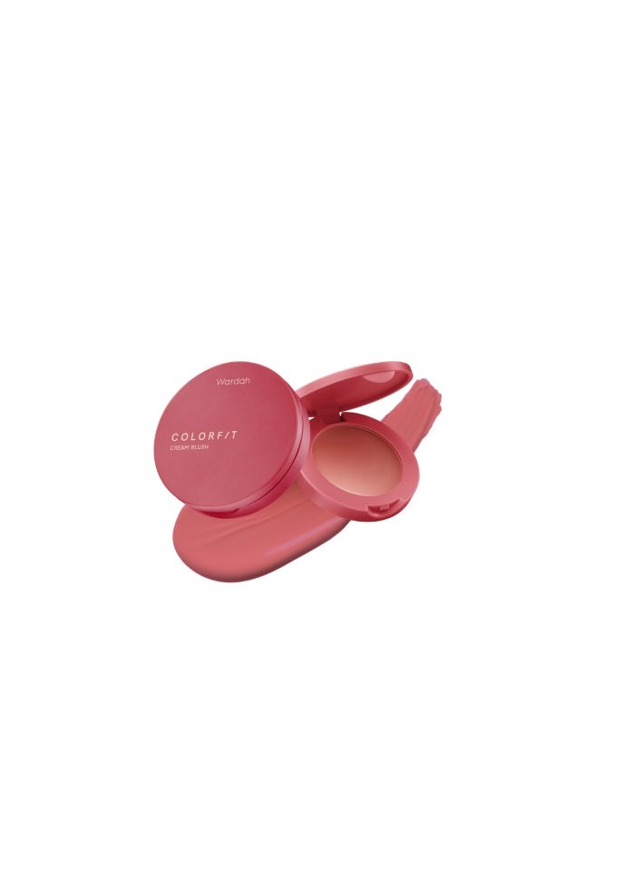 Wardah - Colorfit Cream Blush 02 MERRY MAUVE, 3g - Image 1