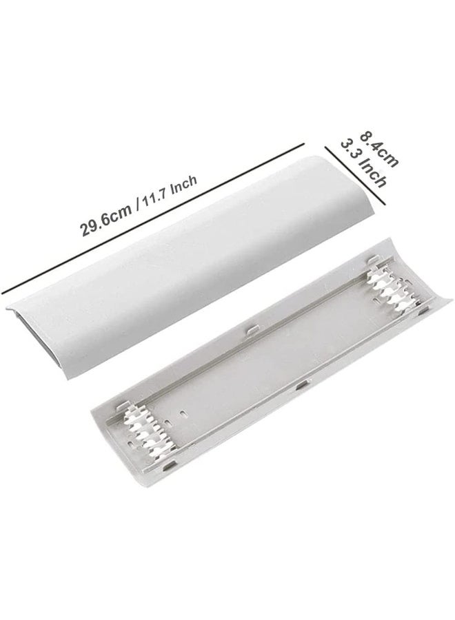 Rubik Cable Wire Organizer Cover 29.5Cm, Self Adhesive Wall And Floor Mounted Cord Management Channel (1 Pack, White) - Image 2