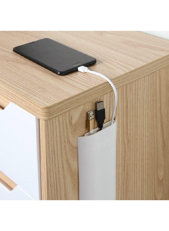 Rubik Cable Wire Organizer Cover 29.5Cm, Self Adhesive Wall And Floor Mounted Cord Management Channel (1 Pack, White) - Image 3