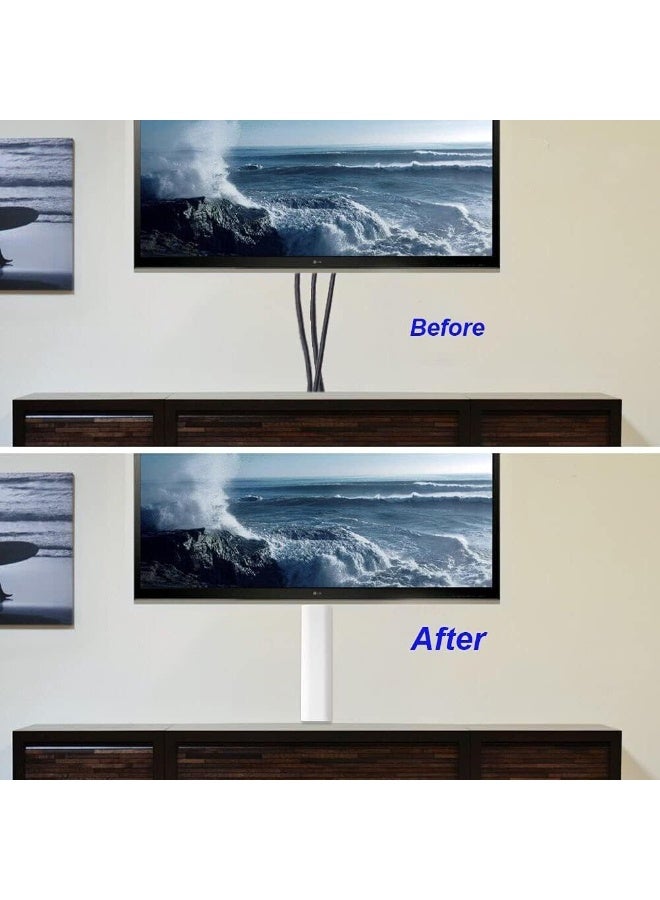 Rubik Cable Wire Organizer Cover 29.5Cm, Self Adhesive Wall And Floor Mounted Cord Management Channel (1 Pack, White) - Image 5