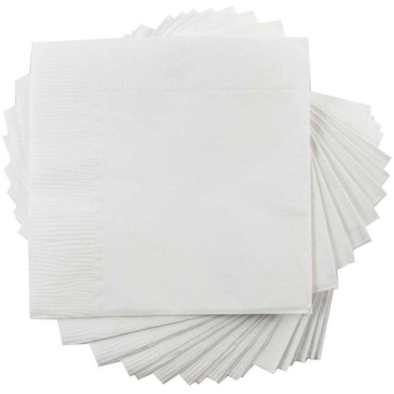 JAM PAPER Medium Lunch Napkins  6 12 x 6 12  White  50Pack