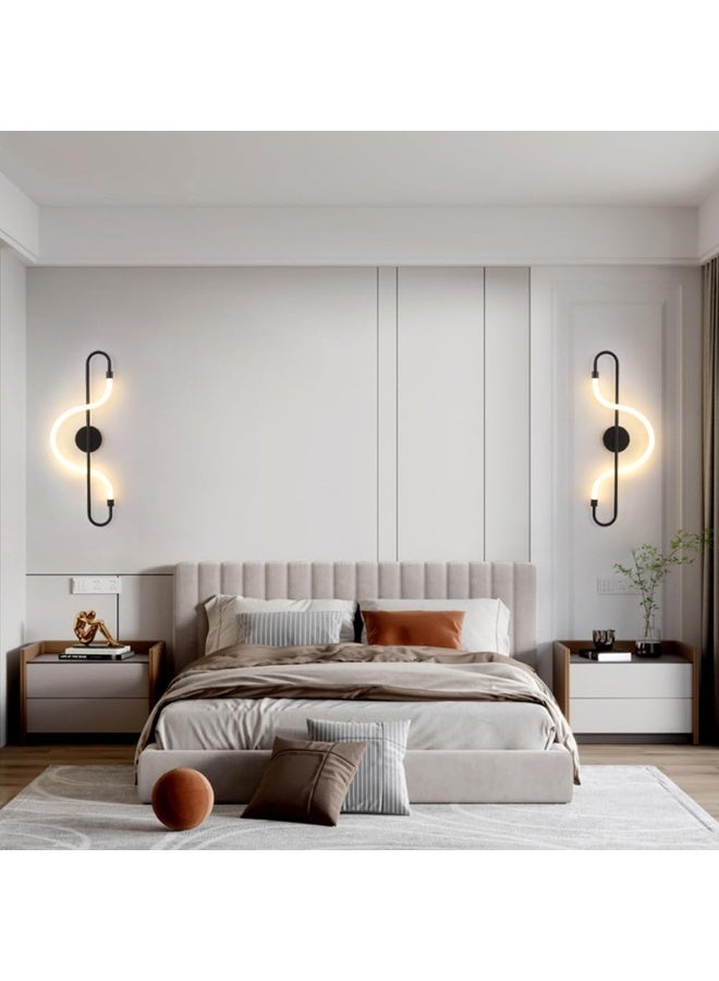 Modern LED Wall Sconce Light – Curved Decorative Wall Lamp for Bedroom, Living Room & Hallway | Contemporary Indoor Lighting Fixture | Energy-Efficient Ambient LED Wall Light - Image 2