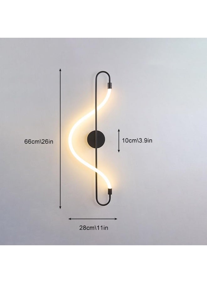 Modern LED Wall Sconce Light – Curved Decorative Wall Lamp for Bedroom, Living Room & Hallway | Contemporary Indoor Lighting Fixture | Energy-Efficient Ambient LED Wall Light - Image 4