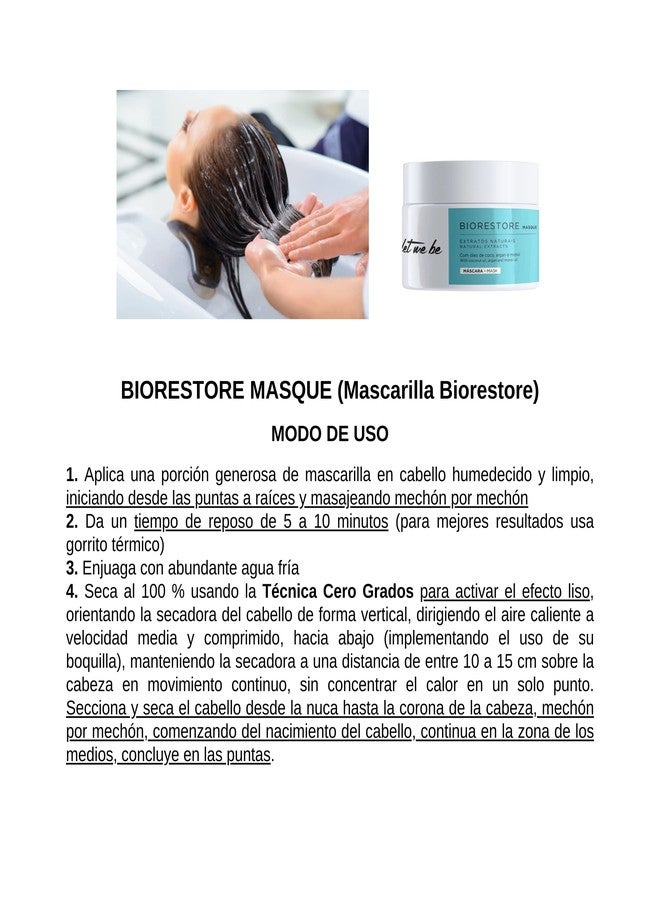 Let Me Be ماسك الشعر بيورستور 250 جرام / 8.81 أونصة سائلة - ماسك مغذي ومرطب للشعر الجاف أو التالف أو المعالج كيميائياً - لمعان ونعومة وسهولة في التصفيف - Image 2