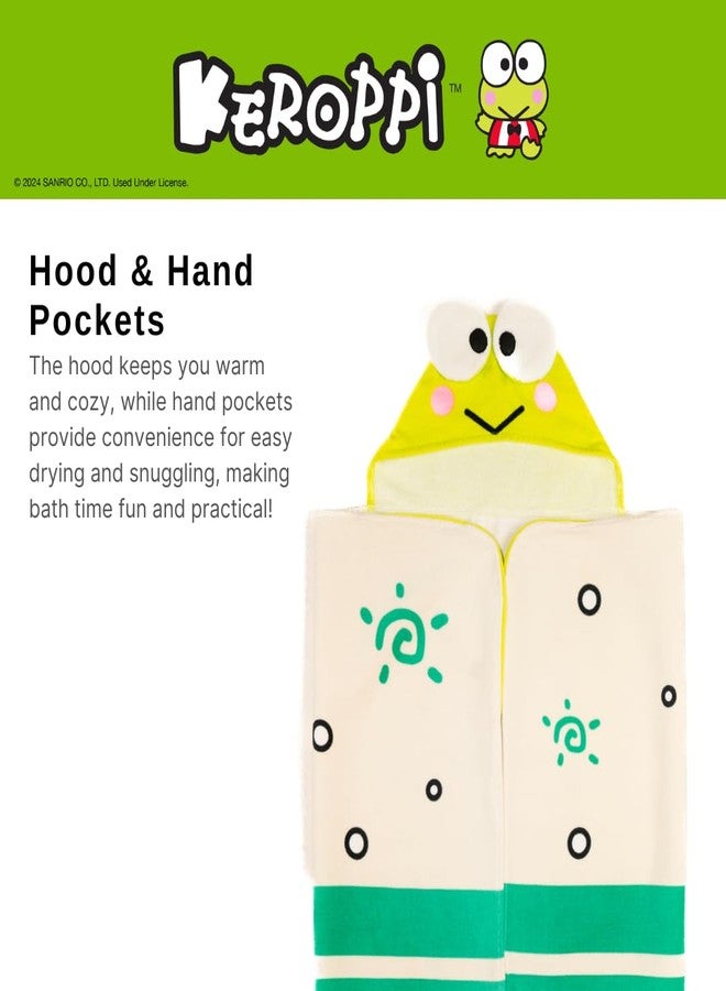 Franco Sanrio Keroppi Kids Super Soft Bath/Pool/Beach Soft Cotton Terry Hooded Towel Wrap, 24 in x 50 in, (Officially Licensed Product) by Franco - Image 4