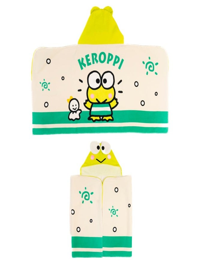 Franco Sanrio Keroppi Kids Super Soft Bath/Pool/Beach Soft Cotton Terry Hooded Towel Wrap, 24 in x 50 in, (Officially Licensed Product) by Franco - Image 1