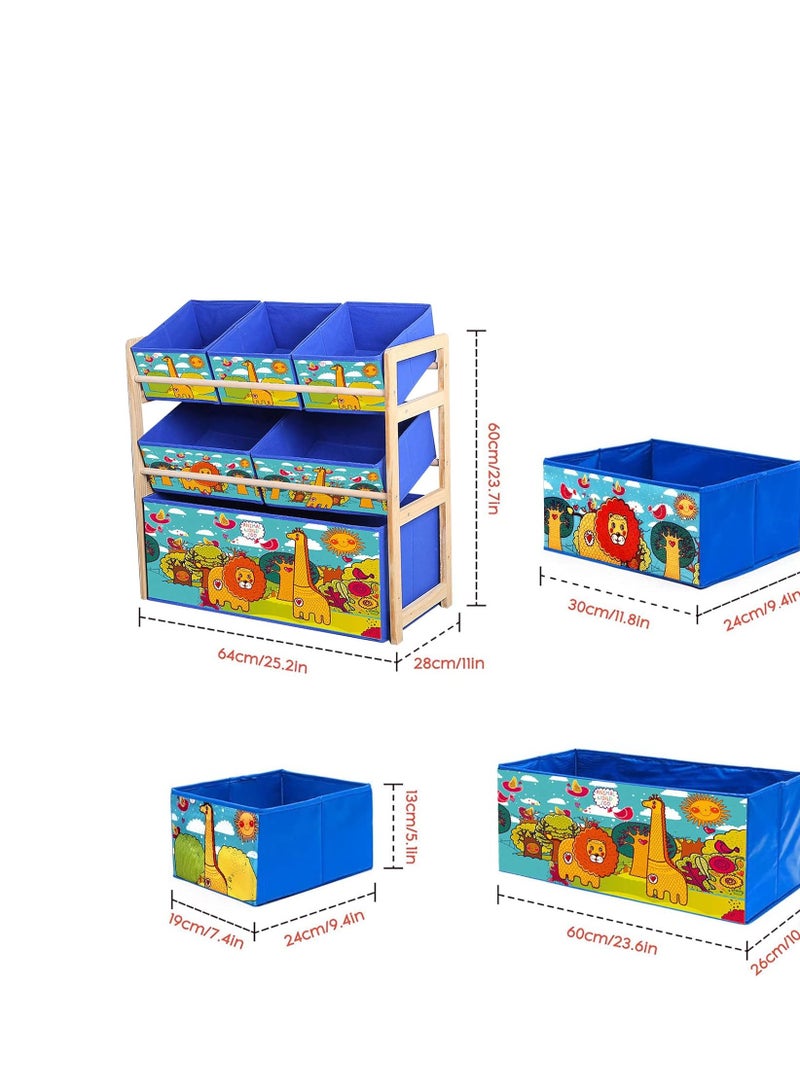HotsUAE Kids Toy Storage Organizer with 6 box, Toy Box and Storage Rack, for Living Room Bedroom - Image 5