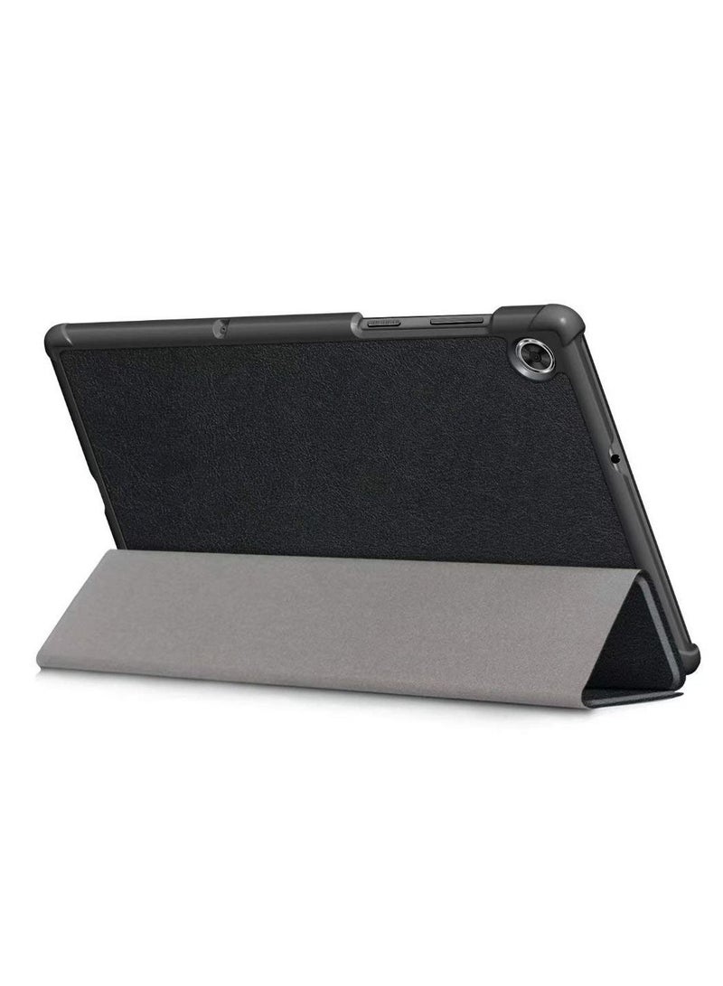 Lenovo Tab M10 HD (2nd Gen) TB-X306X PU Leather Slim Flip Shell Case -Black - Image 3