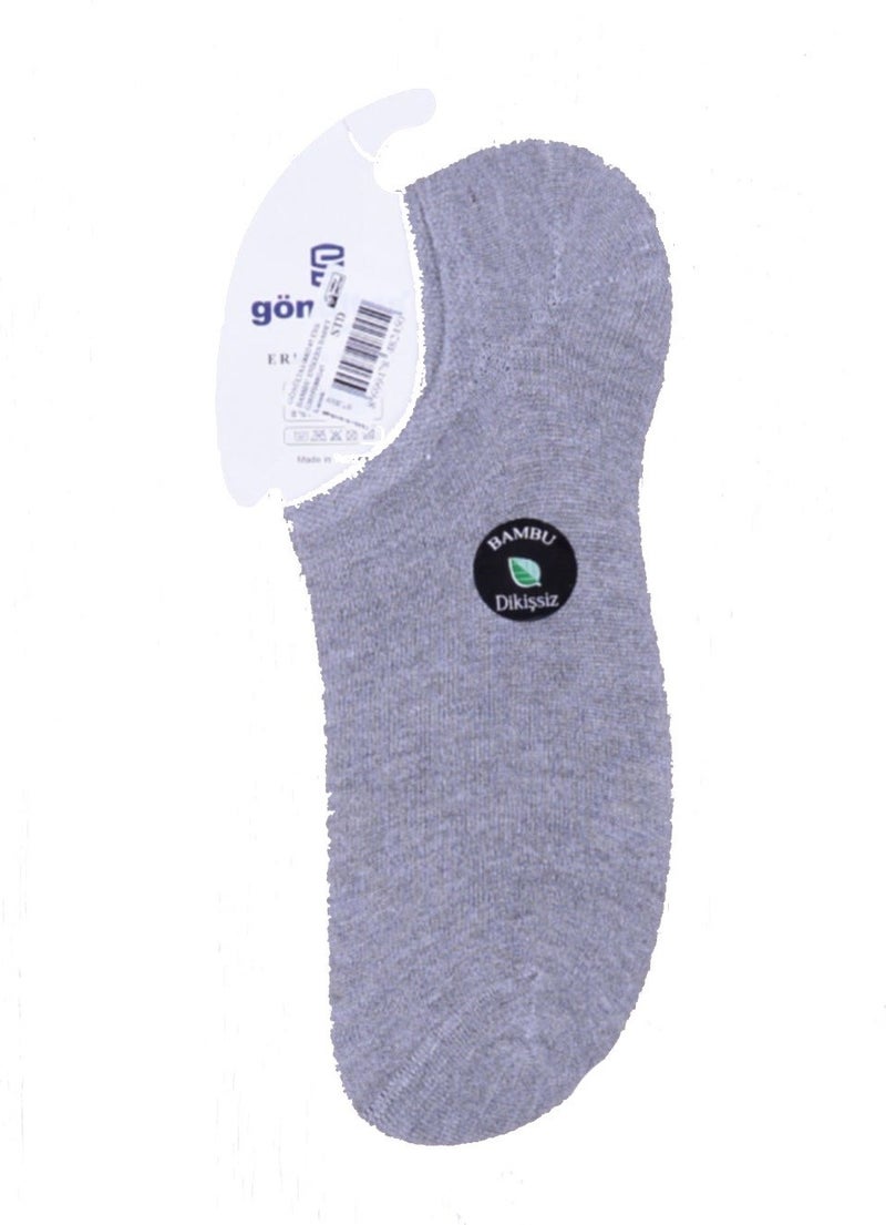 Gönültaş 6 Pairs Gray Color Bamboo Seamless Invisible Sneaker Socks 