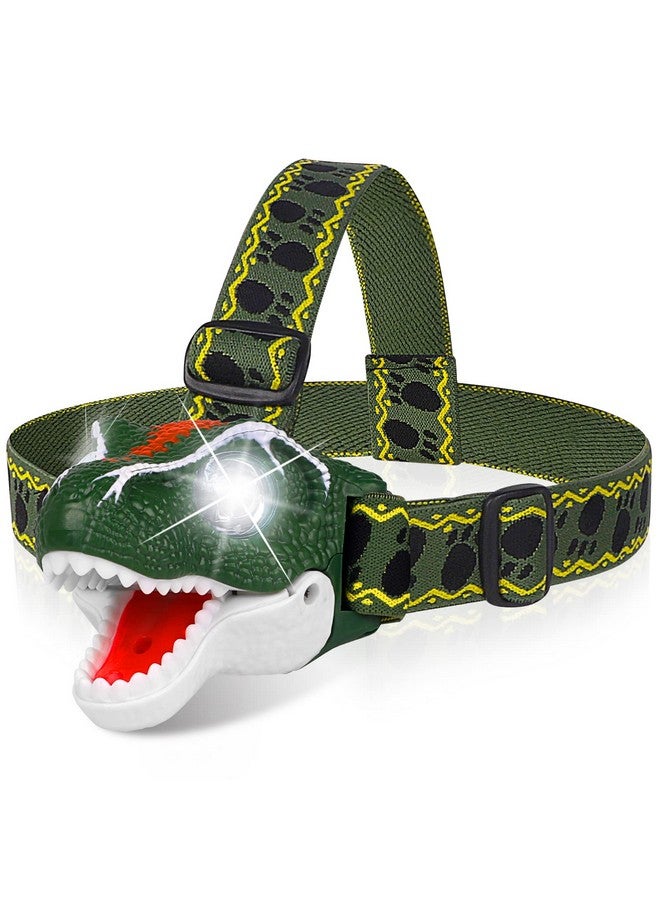 DX DA XIN Dinosaur Headlamp T-Rex LED Headlamps for Kids Flashlights Camping Gear - Dinosaur Toys for Boys Girls Toddlers Outdoor Toys for Kids Birthday Halloween Christmas Gifts Stocking Stuffers - Image 1