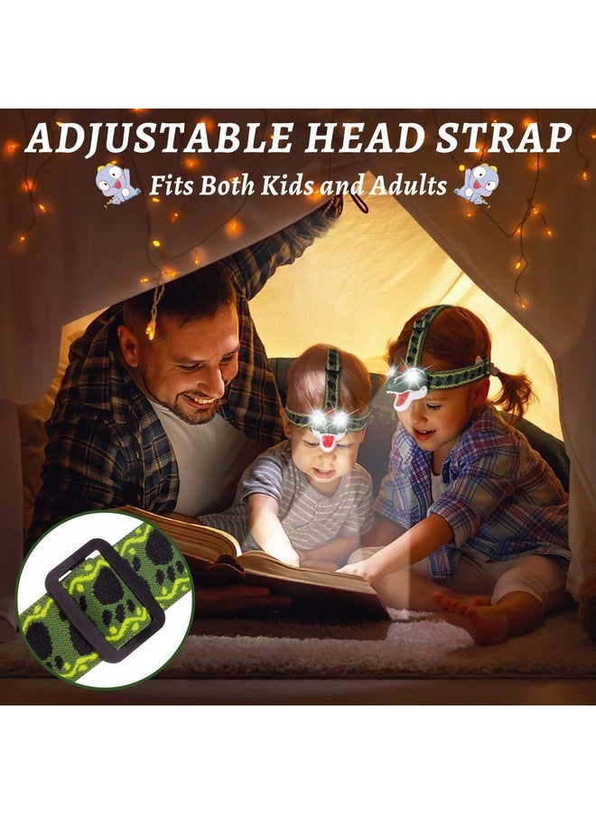 DX DA XIN Dinosaur Headlamp T-Rex LED Headlamps for Kids Flashlights Camping Gear - Dinosaur Toys for Boys Girls Toddlers Outdoor Toys for Kids Birthday Halloween Christmas Gifts Stocking Stuffers - Image 5