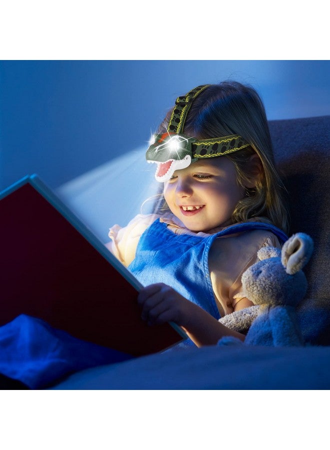 DX DA XIN Dinosaur Headlamp T-Rex LED Headlamps for Kids Flashlights Camping Gear - Dinosaur Toys for Boys Girls Toddlers Outdoor Toys for Kids Birthday Halloween Christmas Gifts Stocking Stuffers - Image 2