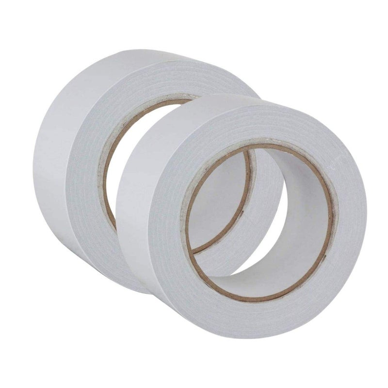 GTSE Clear Double Sided Tape, 2 inches x 36 Yards (108 ft), Strong Adhesive Sticky Rolls, 2 Pack - Image 1