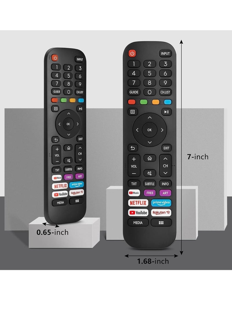 New Replacement Remote Control,Remote Control Fit, Universal Remote Control Compatible with Hisense-VIDAA-TV-Remote, New Upgraded Infrared Remote Control EN2G30H,with Netflix, Prime Video - Image 2