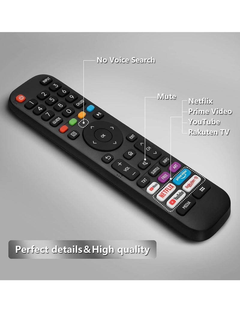New Replacement Remote Control,Remote Control Fit, Universal Remote Control Compatible with Hisense-VIDAA-TV-Remote, New Upgraded Infrared Remote Control EN2G30H,with Netflix, Prime Video - Image 3