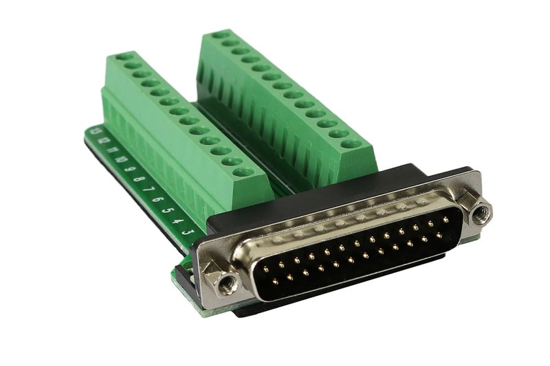 Twinkle Bay DB25 D-Sub Male Plug 25-Pin Terminal Breakout PCB Board - Image 1