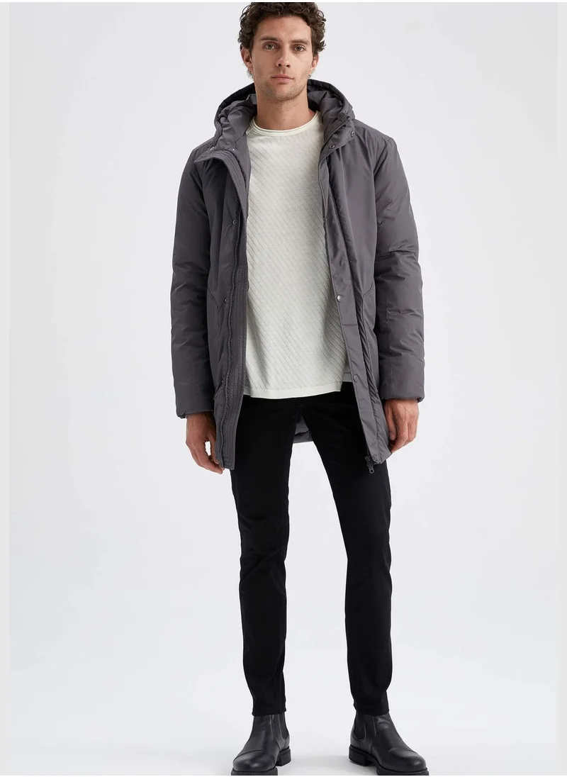 DeFacto Longline Puffer Hooded Coat