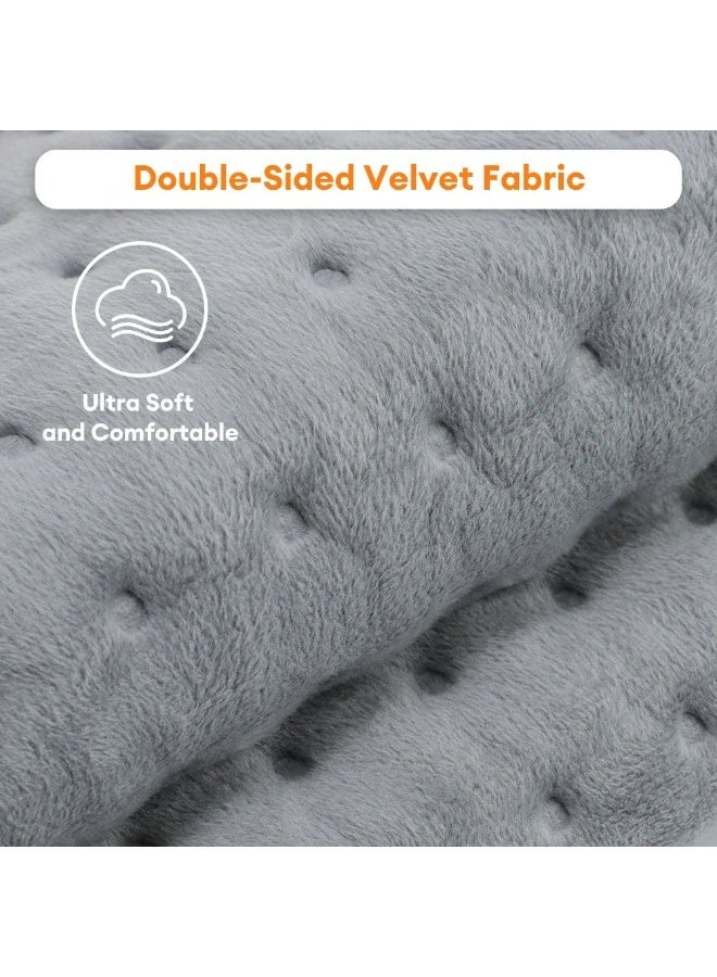 بلو فاير وسادة تدفئة كهربائية حرارية مع 9 مستويات حرارة، حصيرة تدفئة ناعمة وآمنة، مدفأة للجسم والظهر والساقين، تسخين سريع، حماية من الحرارة الزائدة، مؤقت ذكي، قابلة للغسل، للاستخدام المنزلي في الشتاء، حجم 60×30 سم - Image 4