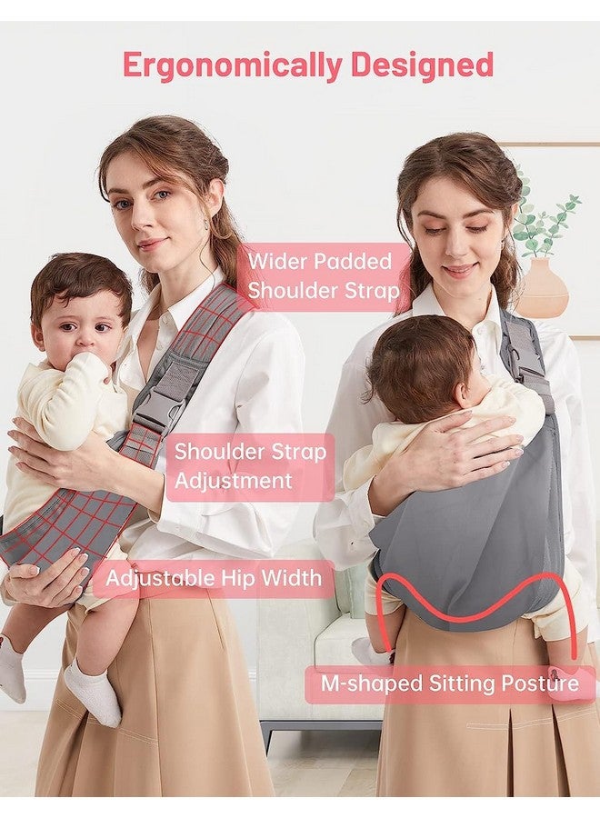 Mumgaroo Baby Carrier Newborn to Toddler, One Shoulder Baby Hip Carrier Ergonomically Adjustable Toddler Carrier Baby Sling, Quick in & Out Baby Sling Carrier, One Size Fits All (Solid Color) - Image 4