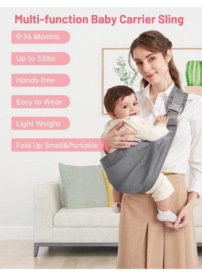 Mumgaroo Baby Carrier Newborn to Toddler, One Shoulder Baby Hip Carrier Ergonomically Adjustable Toddler Carrier Baby Sling, Quick in & Out Baby Sling Carrier, One Size Fits All (Solid Color) - Image 2