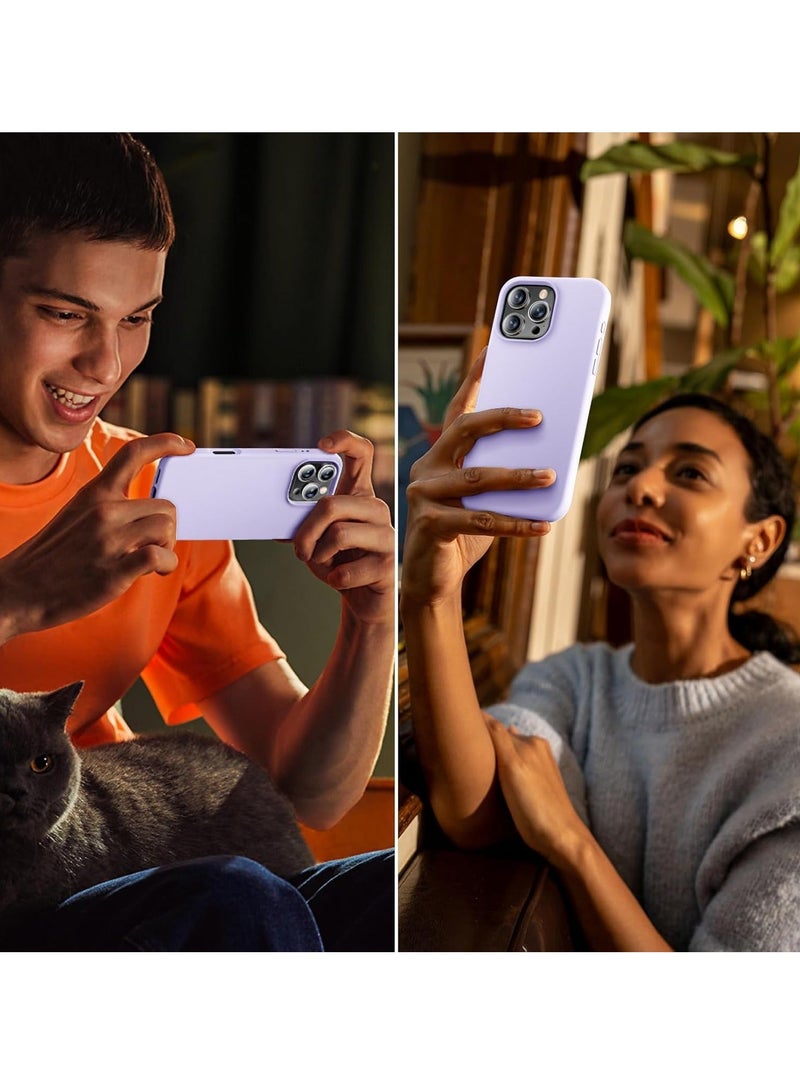 MUNTAQI Light Purple Silky Soft Touch Case for iPhone 16 Pro Max – Premium Liquid Silicone Bumper - Image 3