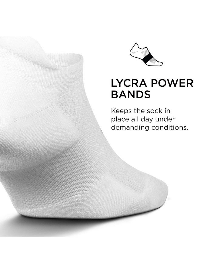 Feetures High Performance Max Cushion Ankle Sock - No Show Socks for Women & Men with Heel Tab - White, M (1 Pair) - Image 2
