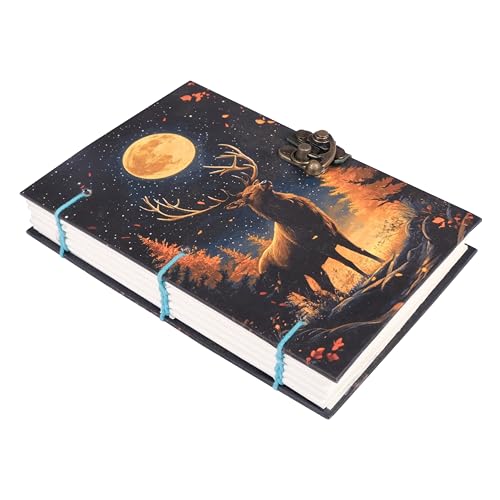 CRAFT JUNKY Journal Diary with Handcrafted Box, 5 x 7 Inch Special Binding Unruled Lock Diary for Girls, Art Book with Aesthetic Print Sketch Book for Artists, 200 Acid-Free Pages A5 (DEER) - Image 4