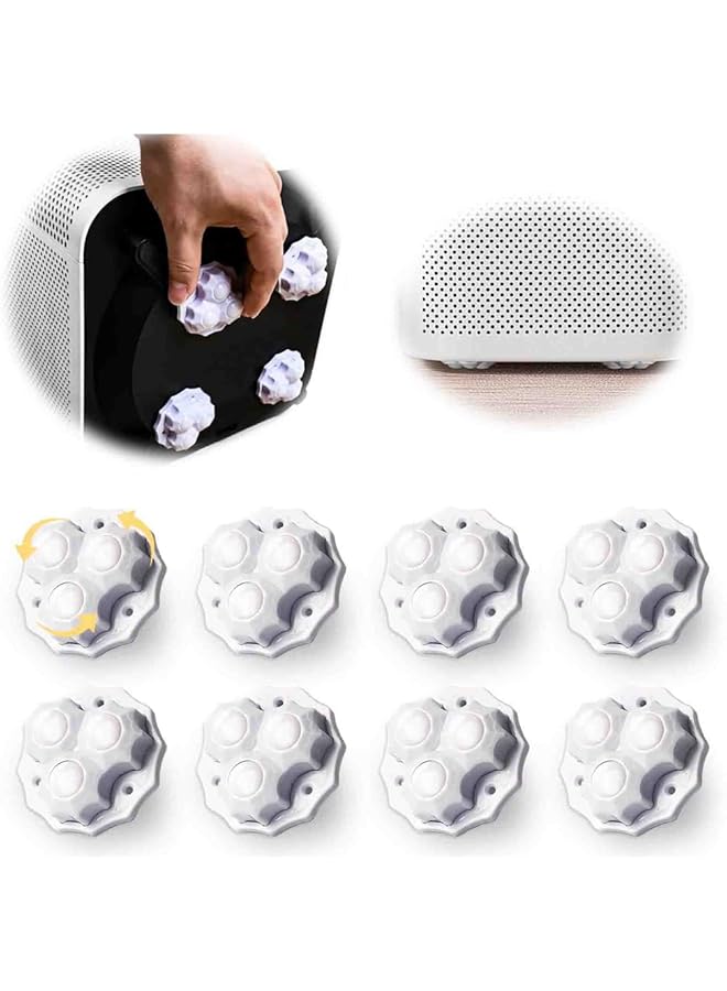 إيروريكس عجلات قوية ذاتية اللصق تدور 360 درجة ولا تسبب ضررًا للأرضية، 8 قطع، تدعم حتى 330 رطلاً للأجهزة والأثاث - Image 1