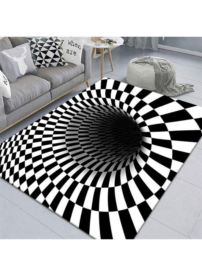 نيبمينينت سجادة بتصميم ثلاثي الأبعاد خداع بصري. أبيض/ أسود 80x120سم