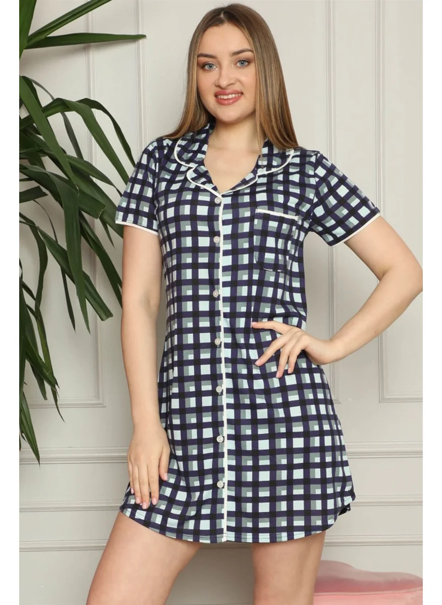 اكبينيز Women's Cotton Nightgown 1007