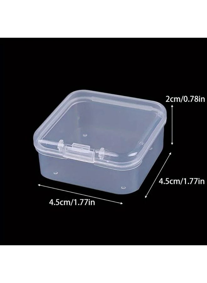12 Colors 12pcs Mini Plastic Storage Box Transparent Jewelry Organizer Portable Case - Image 4