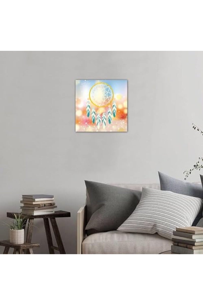 Today Idea طباعة قماشية لالتقاط الأحلام - ديكور جداري تجريدي بأسلوب بوهيمي لغرفة المعيشة في المزرعة - Image 3