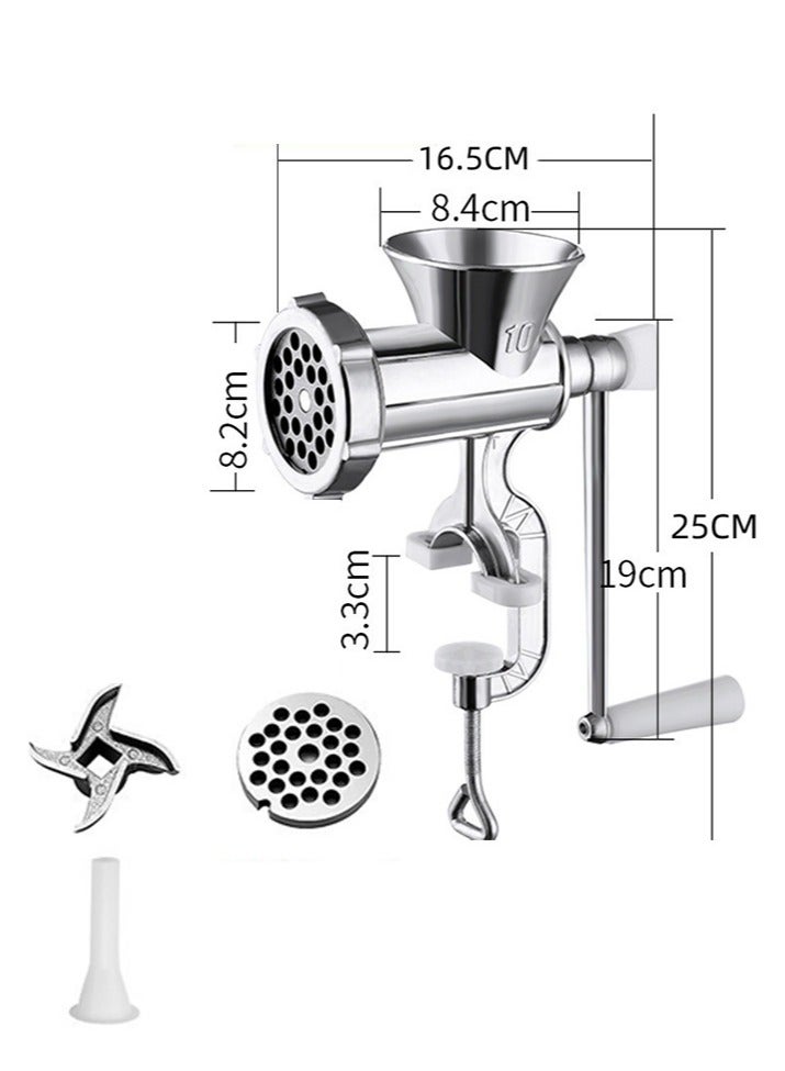 Arabest Meat Grinder No 10 Iron Silver 24 x 12.3 x 5.7cm