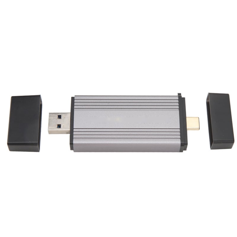 M.2 NVMe SSD Enclosure USB 3.2 Type C Dual Connectors for 2230 2242 SSD - 10Gbps High Speed Aluminium Alloy PCIe SSD Enclosure for Laptop Phone - Image 3
