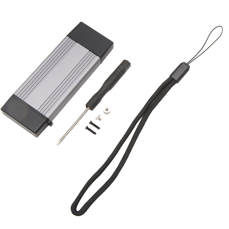 M.2 NVMe SSD Enclosure USB 3.2 Type C Dual Connectors for 2230 2242 SSD - 10Gbps High Speed Aluminium Alloy PCIe SSD Enclosure for Laptop Phone - Image 1