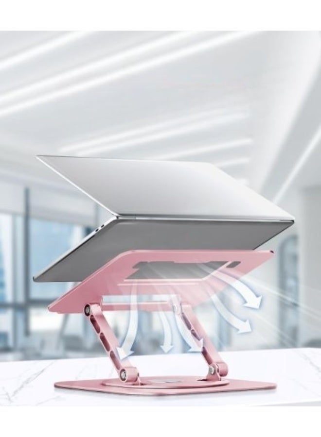 حامل لاب توب قابل للتعديل مع قاعدة دوارة 360 درجة – تصميم مريح وقابل للطي - Image 1