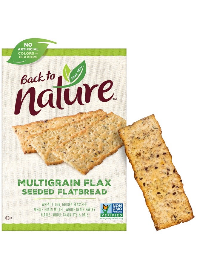 Back to Nature Multigrain Flax Seeded Flatbread Crackers - Dairy Free, Non-GMO, Made with Wheat Flour & Whole Grains, Delicious & Quality Snacks, 5.5 Ounce - Image 1