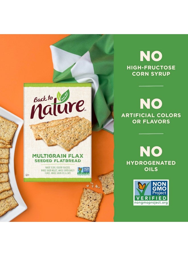 Back to Nature Multigrain Flax Seeded Flatbread Crackers - Dairy Free, Non-GMO, Made with Wheat Flour & Whole Grains, Delicious & Quality Snacks, 5.5 Ounce - Image 4