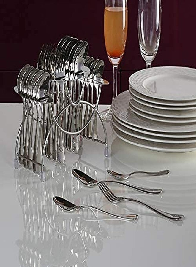 Cheet enterprise Premium Stainless Steel Cutlery Stand – Elegant Utensil Holder for Kitchen Countertop | Rust-Proof, Space-Saving Organizer for Spoons, Forks, Knives | Stylish Flatware Drainer Rack - Image 2