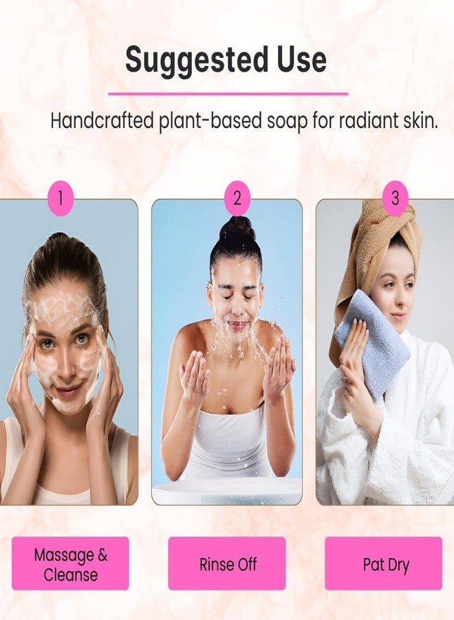 AKSHAR Ayurveda Handmade Natural Soap, Organic Soap Bar with Rose Absolute & Geranium Essential Oil, Hydrating, Moisturizing Bar Soap for Sensitive Skin, Cold Process & Vegan Natural - Image 3
