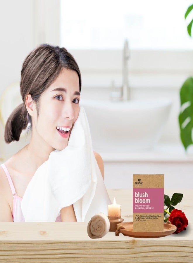 AKSHAR Ayurveda Handmade Natural Soap, Organic Soap Bar with Rose Absolute & Geranium Essential Oil, Hydrating, Moisturizing Bar Soap for Sensitive Skin, Cold Process & Vegan Natural - Image 5