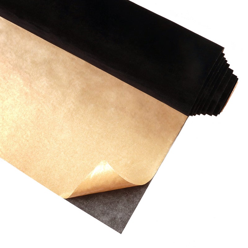 CRE8TIVE 12"x80" Self Adhesive Velvet Drawer Liners for Jewelry Thick Black Felt Velvet Wallpaper Peel and Stick Fabric Flocking Black Contact Paper Roll for Dresser Crafts Jewelry Box Lining Sticker - Image 1